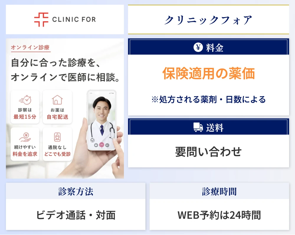 クリニックフォアのスペック画像